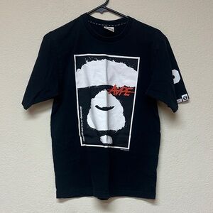 Aape by a Bathing ape womans black logo tshirt size S